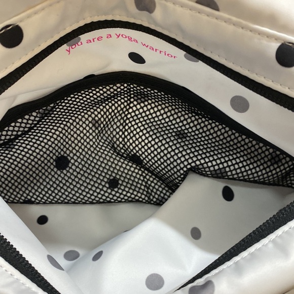 Lululemon Bag Yoga Mat Bag Namaste Tote White with Polka Dots - Picture 11 of 13